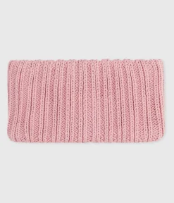 Petit Bateau Accessoires, Sonnenhüte, Caps*Baby-Schlauchschal aus Strick mit Fleece-Futter rosa CHARME
