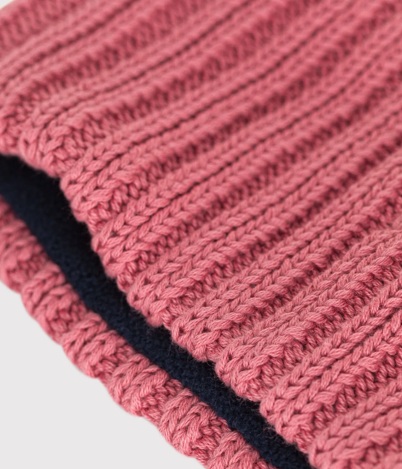 Petit Bateau Accessoires, Sonnenhüte, Caps*Baby-Schlauchschal aus Strick mit Fleece-Futter rosa ROSEWOOD