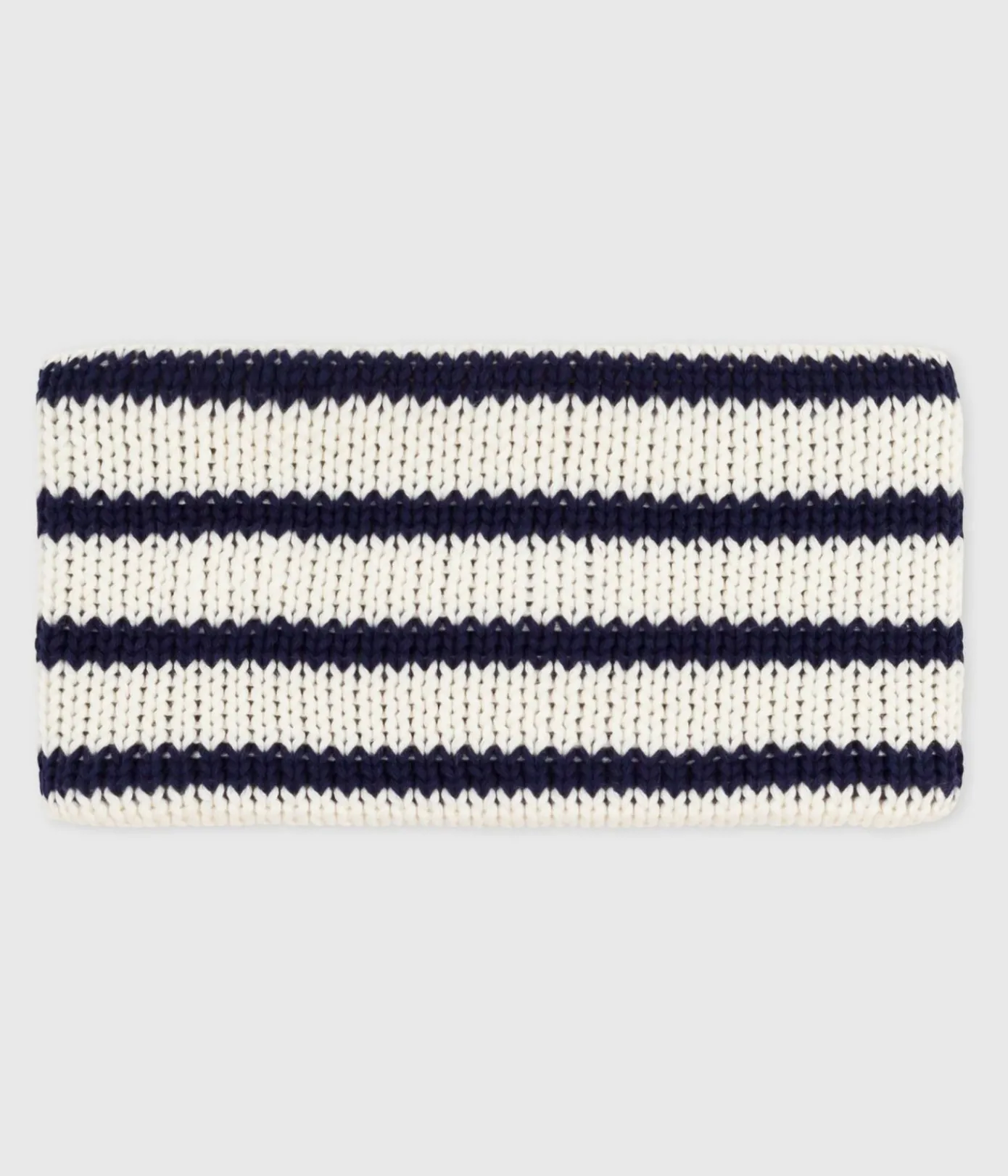 Petit Bateau Accessoires, Sonnenhüte, Caps*Baby-Schlauchschal mit Streifen aus Strick mit Fleece-Futter blau MARSHMALLOW/ SOIR