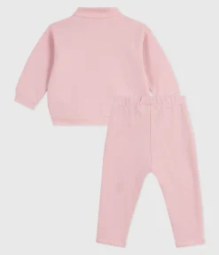 Petit Bateau Sets, Overalls & Latzhosen*Baby-Set Sweatshirt und Hose aus einfarbiger Baumwolle rosa JOLI
