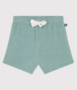 Petit Bateau Shorts, Hosen, Leggings*Baby-Shorts aus Baumwoll-Frottee grün PAUL