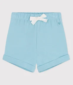 Petit Bateau Shorts, Hosen, Leggings*Baby-Shorts aus einfarbiger Baumwolle blau AQUATIC