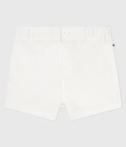 Petit Bateau Shorts, Hosen, Leggings*Baby-Shorts aus gestreiftem Seersucker weiss ECUME