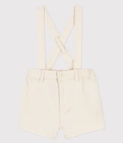 Petit Bateau Sets, Overalls & Latzhosen*Baby-Shorts mit Trägern aus Denim naturfarben AVALANCHE