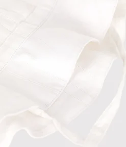 Petit Bateau Accessoires, Sonnenhüte, Caps*Baby-Sonnenhut aus einfarbiger Popeline weiss ECUME