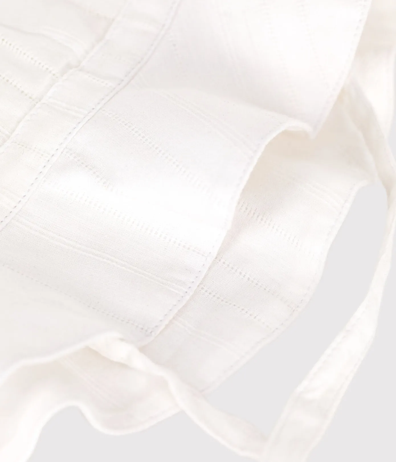 Petit Bateau Accessoires, Sonnenhüte, Caps*Baby-Sonnenhut aus einfarbiger Popeline weiss ECUME