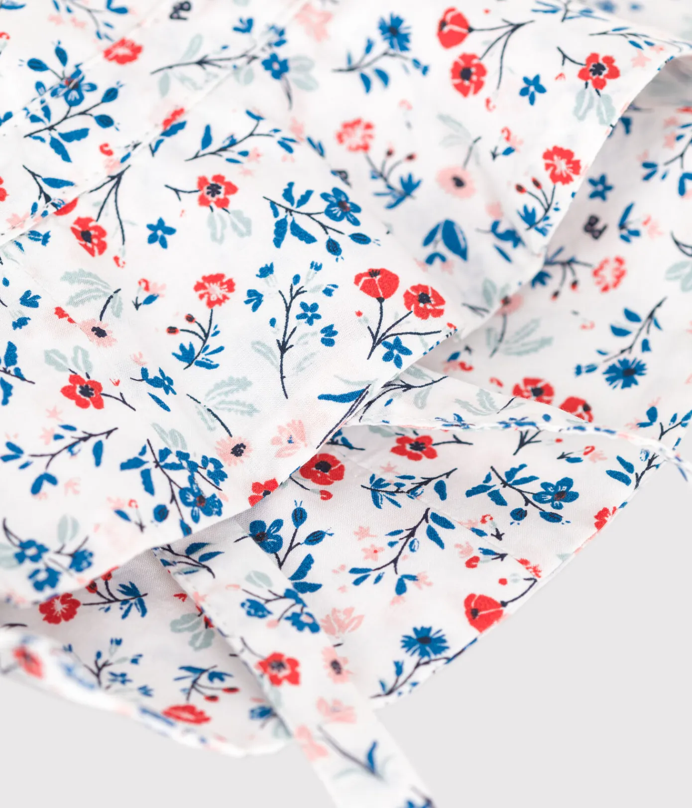 Petit Bateau Accessoires, Sonnenhüte, Caps*Baby-Sonnenhut aus Popeline mit Blumenmuster für Mädchen weiss MARSHMALLOW/weiss MULTICO