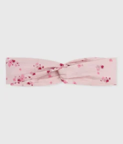 Petit Bateau Accessoires, Sonnenhüte, Caps*Baby-Stirnband aus Popeline mit Blumenmuster rosa JOLI/weiss MULTICO