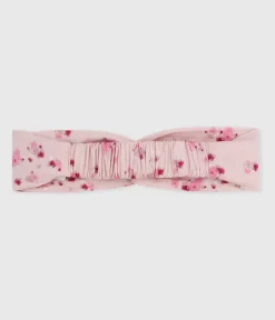 Petit Bateau Accessoires, Sonnenhüte, Caps*Baby-Stirnband aus Popeline mit Blumenmuster rosa JOLI/weiss MULTICO