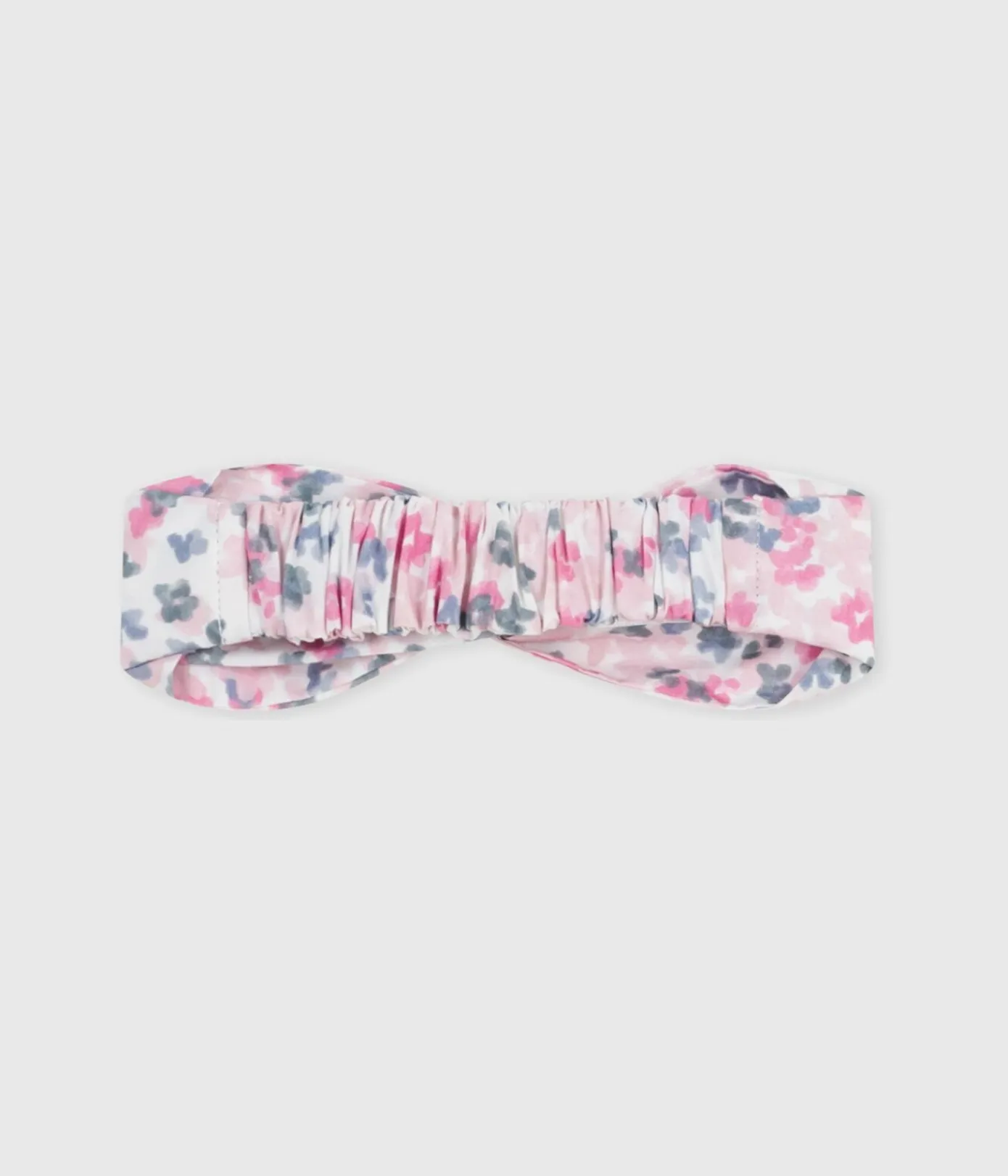 Petit Bateau Accessoires, Sonnenhüte, Caps*Baby-Stirnband aus Popeline mit Blumenmuster rosa CHARME/weiss MULTICO