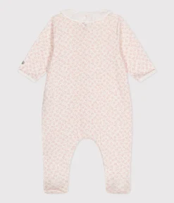 Petit Bateau Schlafanzüge, Strampler|Newborn*Baby-Strampler aus Baumwolle mit Blumenprint MARSHMALLOW/ PANTY