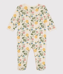 Petit Bateau Schlafanzüge, Strampler*Baby-Strampler mit Blumenmuster aus Baumwolle weiss AVALANCHE/ MULTICO