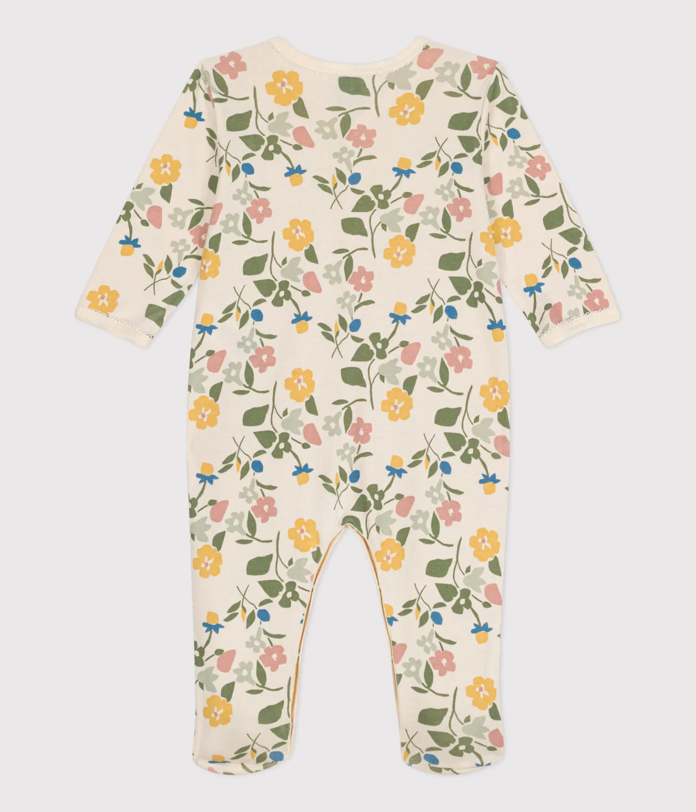 Petit Bateau Schlafanzüge, Strampler*Baby-Strampler mit Blumenmuster aus Baumwolle weiss AVALANCHE/ MULTICO