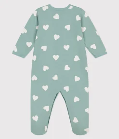 Petit Bateau Schlafanzüge, Strampler*Baby-Strampler mit Herzmotiv aus Molton PAUL/ AVALANCHE