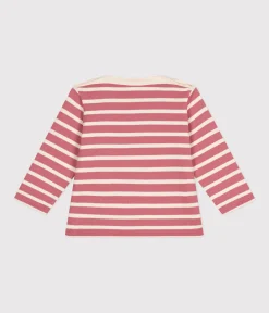 Petit Bateau Pullover, Cardigans*Baby-Streifenshirt rosa ROSEWOOD/ AVALANCHE