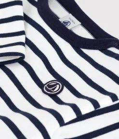 Petit Bateau Pullover, Cardigans*Baby-Streifenshirt aus Baumwolle weiss MARSHMALLOW/blau SMOKING