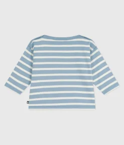 Petit Bateau Pullover, Cardigans*Baby-Streifenshirt aus Baumwolle blau ADRIATIC/ MILK
