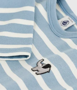 Petit Bateau Pullover, Cardigans*Baby-Streifenshirt aus Baumwolle blau ADRIATIC/ MILK