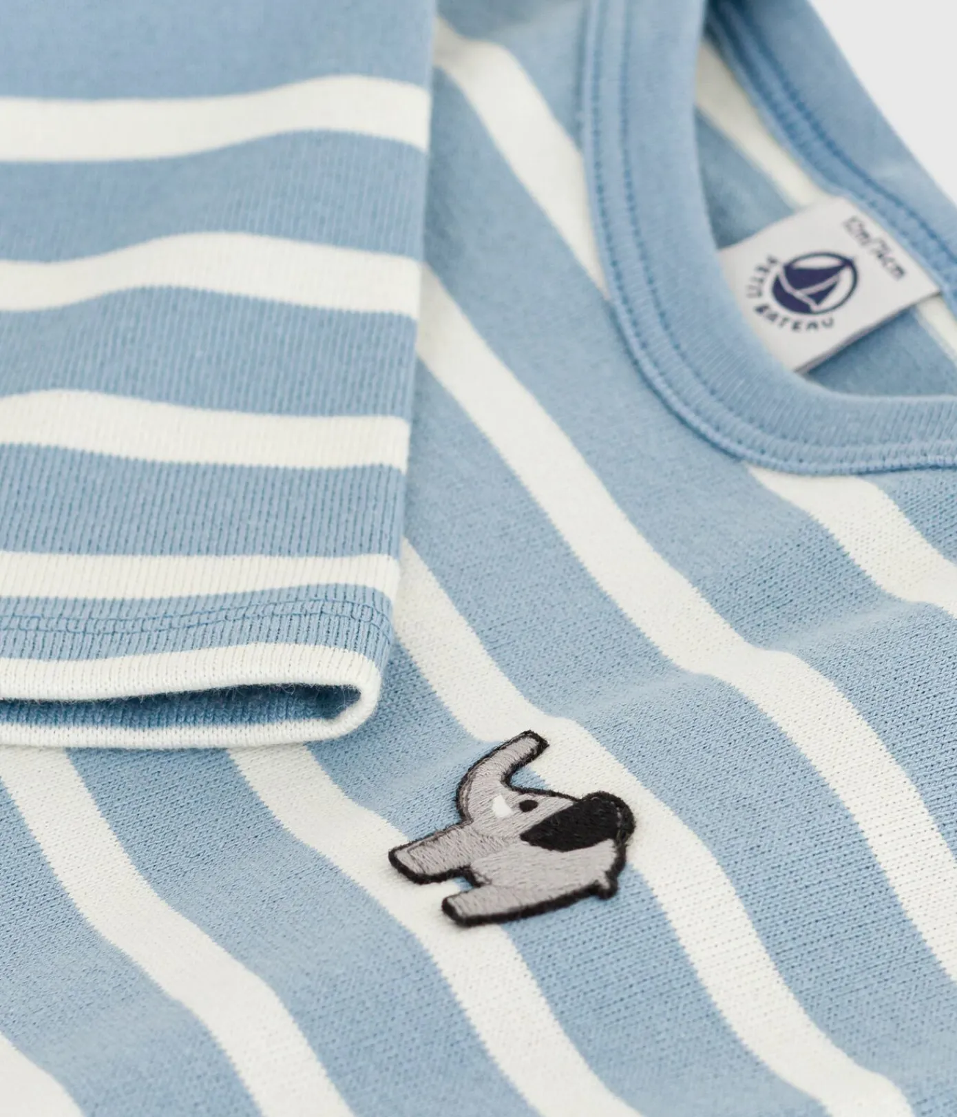 Petit Bateau Pullover, Cardigans*Baby-Streifenshirt aus Baumwolle blau ADRIATIC/ MILK