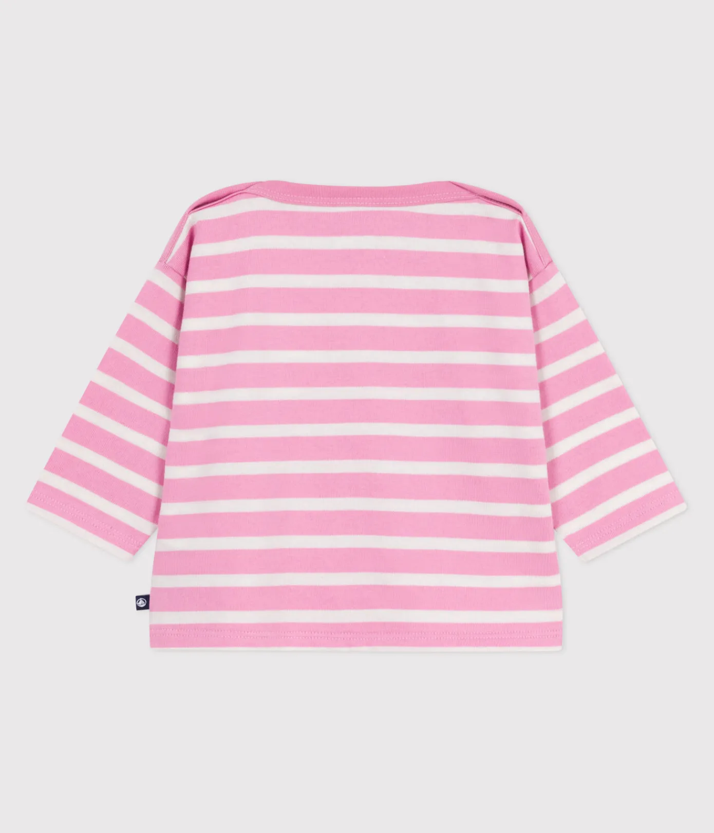Petit Bateau Pullover, Cardigans*Baby-Streifenshirt aus Baumwolle rosa BOUDOIR/ MILK
