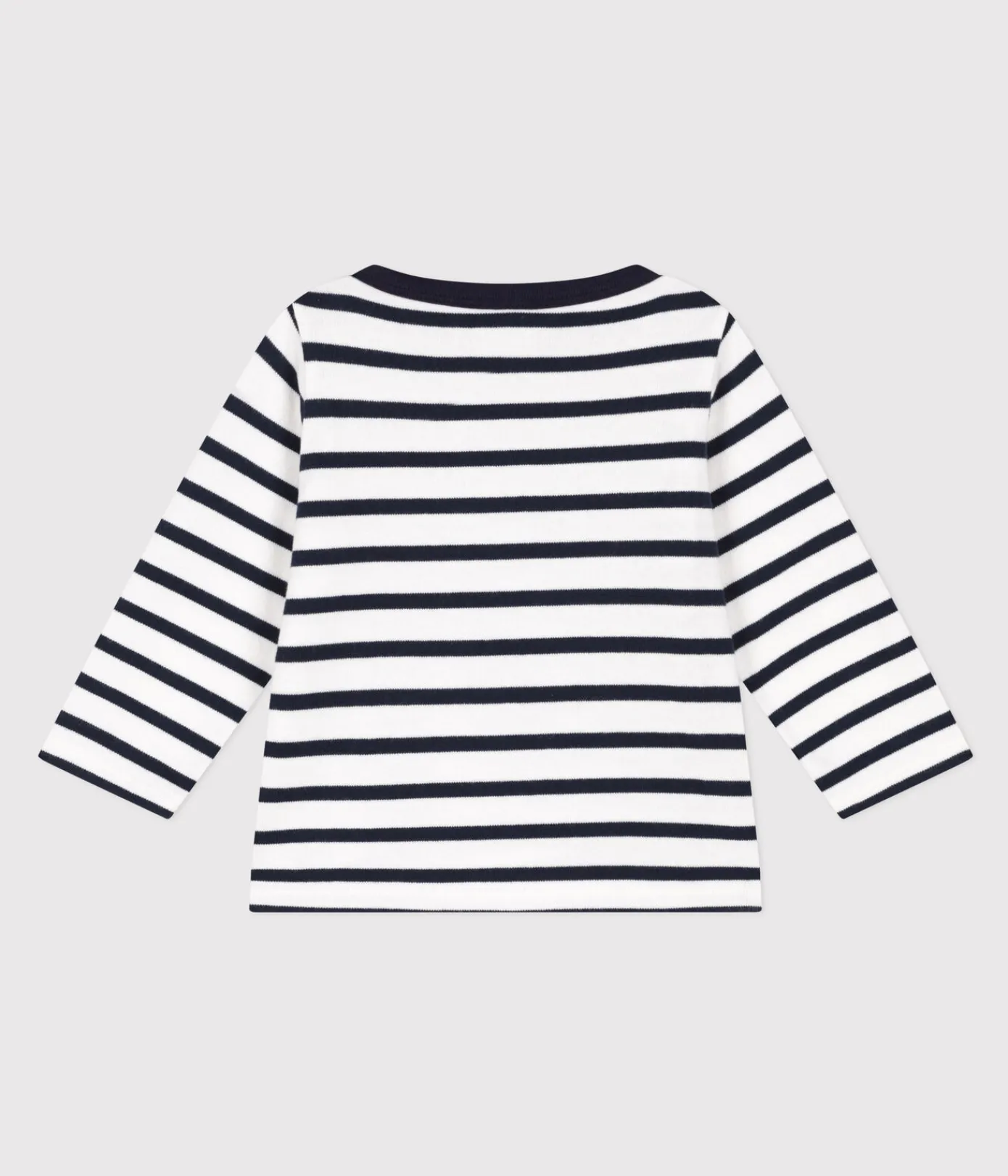 Petit Bateau Pullover, Cardigans*Baby-Streifenshirt aus dickem Jersey weiss MARSHMALLOW/blau SMOKING