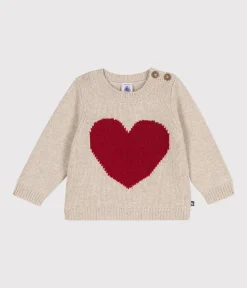 Petit Bateau Pullover, Cardigans*Baby-Strickpullover mit Wollanteil AVALANCHE/ ROT