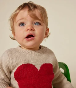 Petit Bateau Pullover, Cardigans*Baby-Strickpullover mit Wollanteil AVALANCHE/ ROT