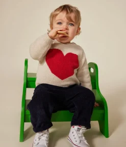 Petit Bateau Pullover, Cardigans*Baby-Strickpullover mit Wollanteil AVALANCHE/ ROT