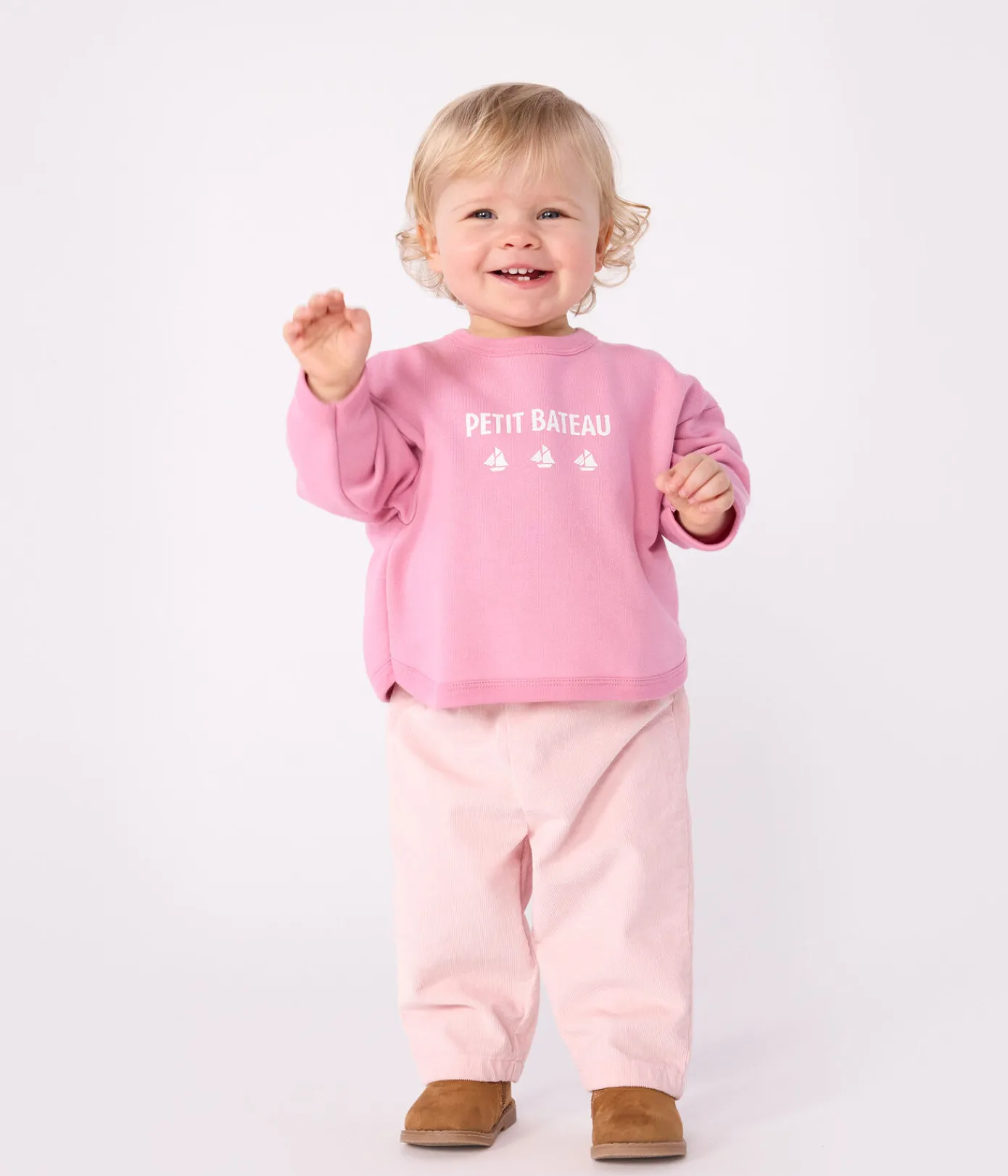 Petit Bateau Pullover, Cardigans*Baby-Sweatshirt aus Baumwolle mit Vintage-Motiv BOUDOIR