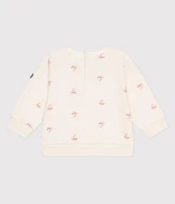Petit Bateau Pullover, Cardigans*Baby-Sweatshirt aus Baumwolle mit Schiff-Motiv im Vintage-Stil ROT MILK/ POMPEI
