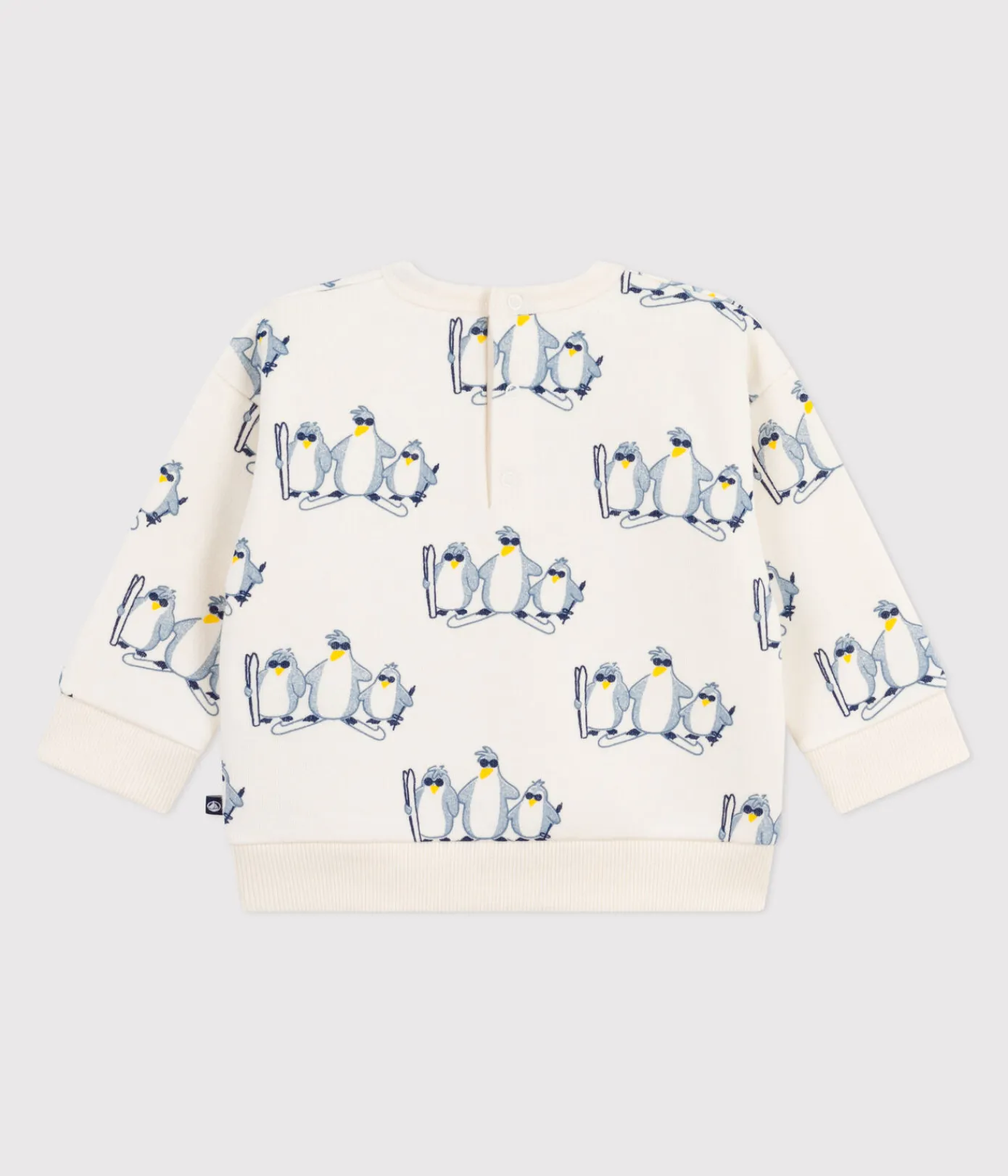 Petit Bateau Pullover, Cardigans*Baby-Sweatshirt aus Baumwolle mit Pinguin-Motiv MILK/ MULTICO