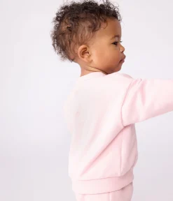 Petit Bateau Pullover, Cardigans*Baby-Sweatshirt aus Baumwolle mit -Stickerei rosa JOLI