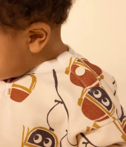 Petit Bateau Pullover, Cardigans*Baby-Sweatshirt aus bedrucktem Molton weiss AVALANCHE/ MULTICO
