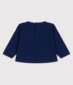 Petit Bateau Pullover, Cardigans*Baby-Sweatshirt aus einfarbiger Baumwolle blau MEDIEVAL