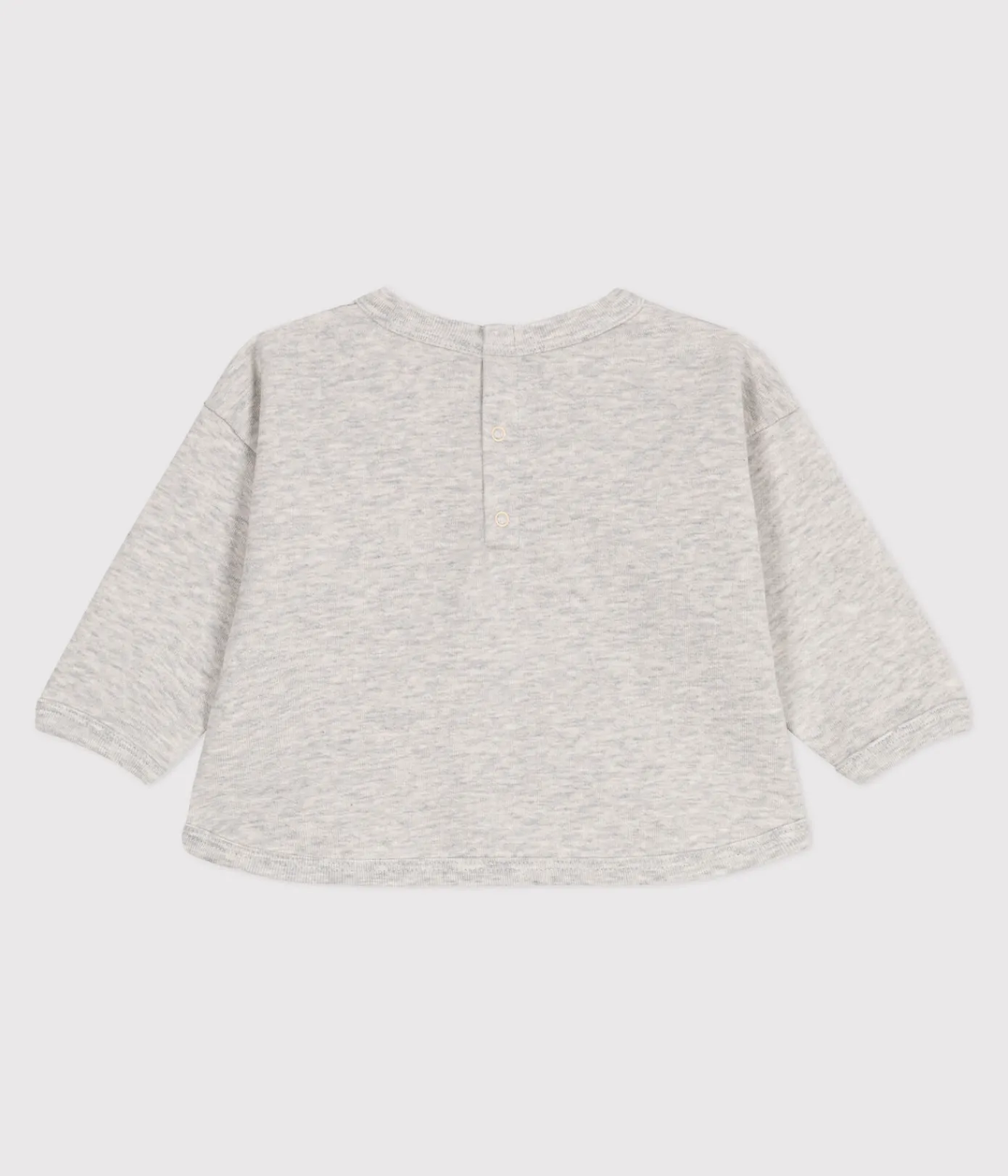 Petit Bateau Pullover, Cardigans*Baby-Sweatshirt aus einfarbiger Baumwolle grau BELUGA CHINE