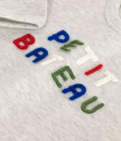 Petit Bateau Pullover, Cardigans*Baby-Sweatshirt aus einfarbiger Baumwolle grau BELUGA CHINE