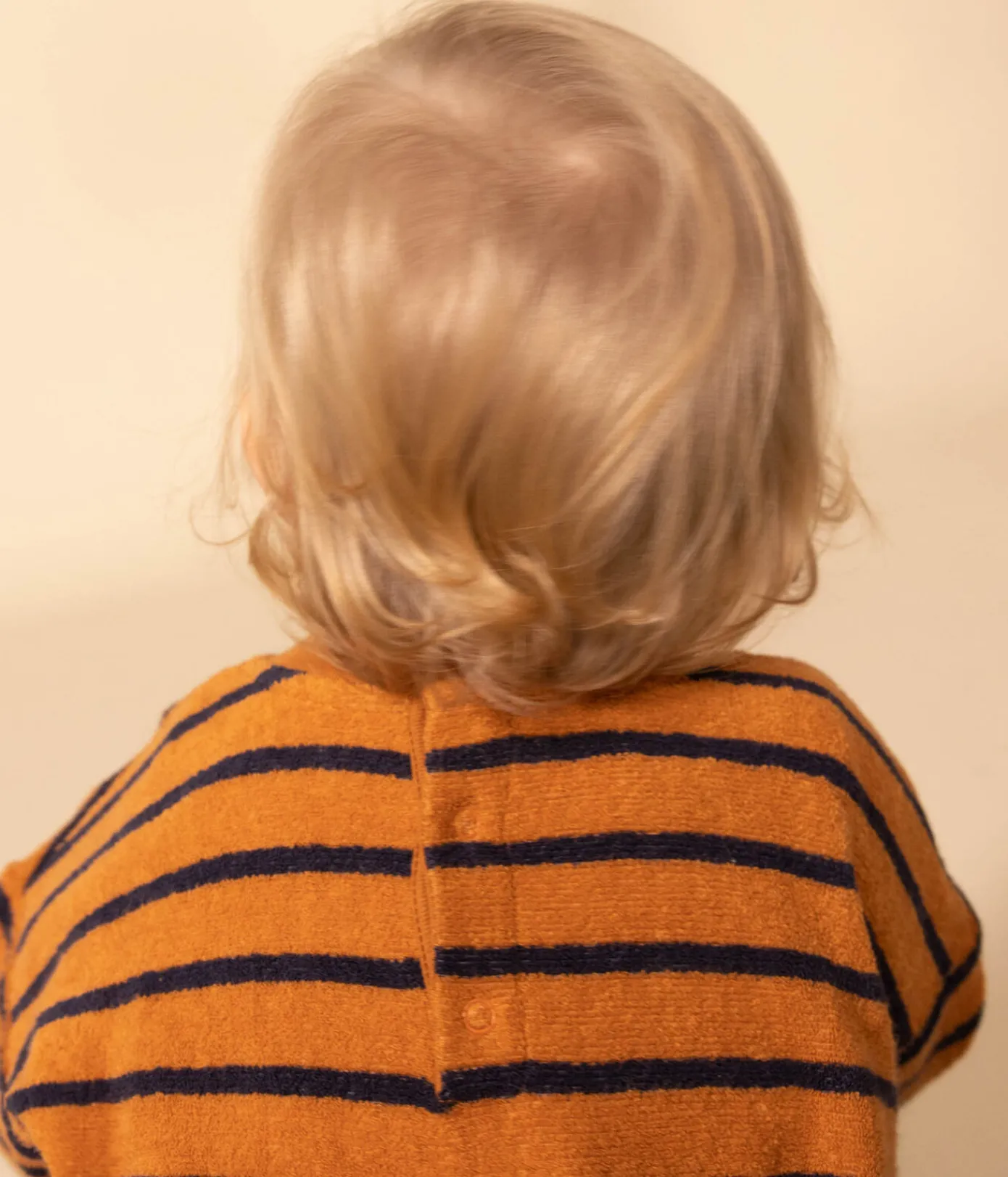 Petit Bateau Pullover, Cardigans*Baby-Sweatshirt aus gestreiftem Bouclé-Frottier ECUREUIL/ SMOKING