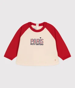 Petit Bateau Pullover, Cardigans*Baby-Sweatshirt aus leichtem Molton ROT AVALANCHE/ AURORA