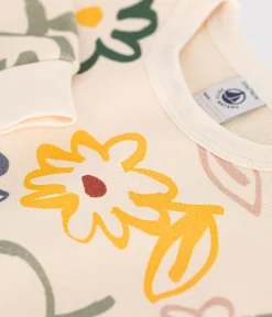 Petit Bateau Pullover, Cardigans*Baby-Sweatshirt aus Molton weiss AVALANCHE/ MULTICO