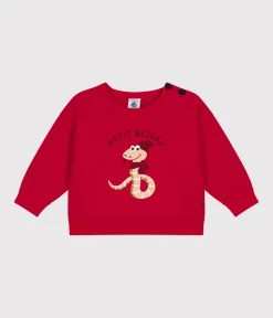 Petit Bateau Pullover, Cardigans*Baby-Sweatshirt aus Molton ROT