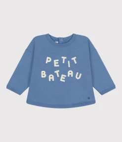 Petit Bateau Pullover, Cardigans*Baby-Sweatshirt aus Molton blau BEACH