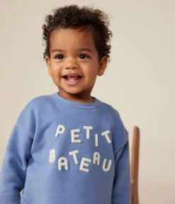 Petit Bateau Pullover, Cardigans*Baby-Sweatshirt aus Molton blau BEACH