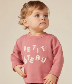 Petit Bateau Pullover, Cardigans*Baby-Sweatshirt aus Molton rosa ROSEWOOD