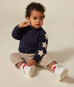 Petit Bateau Pullover, Cardigans*Baby-Sweatshirt aus Molton blau SMOKING