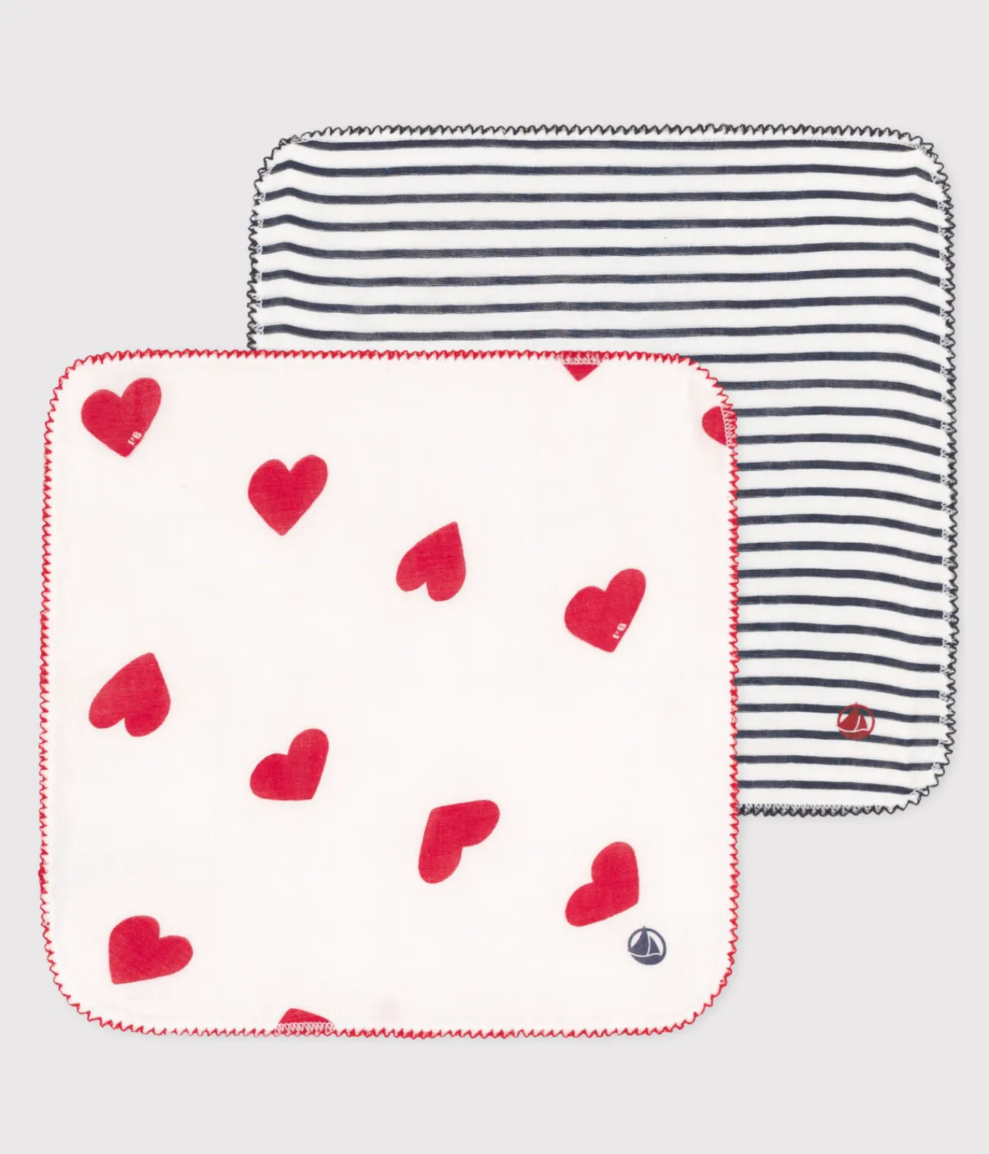 Petit Bateau Newborn*BABY-TASCHENTÜCHER AUS BAUMWOLLGAZE IM 2ER-SET variante 1