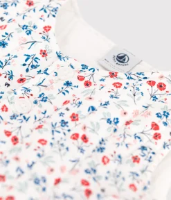 Petit Bateau Pullover, Cardigans*Baby-Weste aus Popeline mit Blumenmuster weiss MARSHMALLOW/weiss MULTICO
