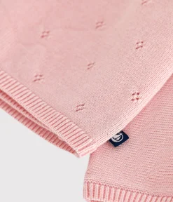 Petit Bateau Pullover, Cardigans|Newborn*Baby-Wickeljacke aus Woll- und Baumwollstrick mit Lochmuster rosa JOLI