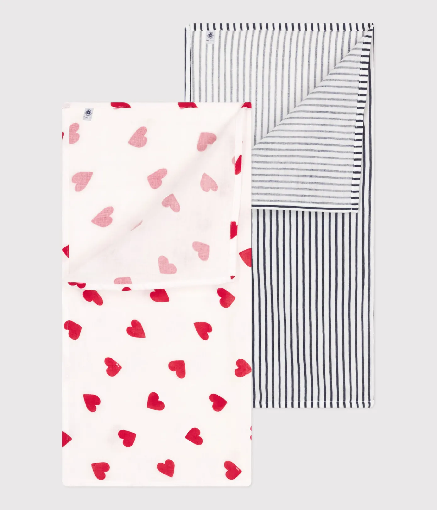 Petit Bateau Newborn*BABY-WICKELTÜCHER AUS BAUMWOLLGAZE IM 2ER-SET variante 1