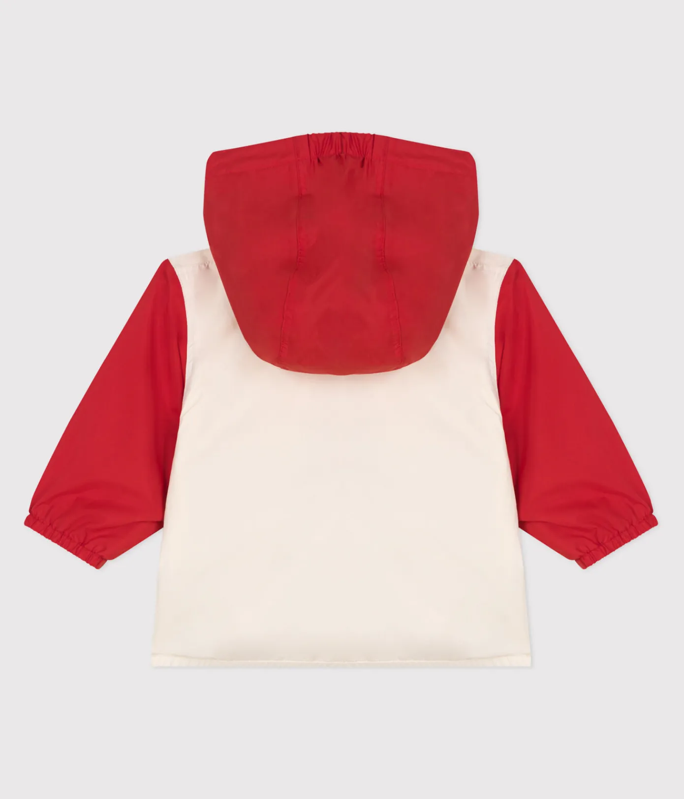 Petit Bateau Jacken, Anoraks*Baby-Windjacke mit Colorblock und Ringelstreifen-Futter ROT AURORA/ MULTICO