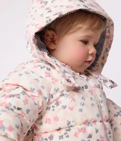 Petit Bateau Jacken, Anoraks*Baby-Winterjacke mit Apfelmuster MILK/ MULTICO